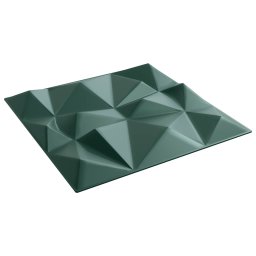 Panouri de perete 12 pcs Verde Diamond 50 x 50 cm Spuma XPS GartenMobel Dekor