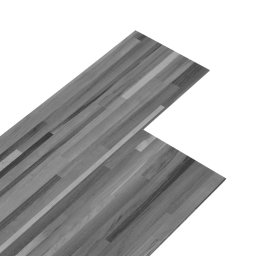 Placa de Podea Auto-adeziva 32 pcs Gri cu dungi 4,46 m² PVC GartenMobel Dekor