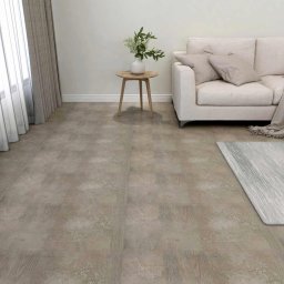 Placi de Pardoseala 5,11 m² 55 pcs PVC Maro închis si Gri GartenMobel Dekor