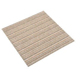 Covor 20 pcs Bej în dungi 50 x 50 cm 100% polipropilena GartenMobel Dekor