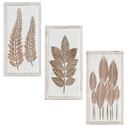 Decoratiuni Arta 3 pcs Maro si alb 40 x 40 x 1,5 cm GartenMobel Dekor