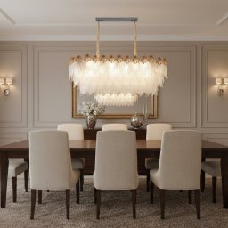 Candelabru din cristal Murano Supremo, 10xE14, auriu, 100x40 cm
