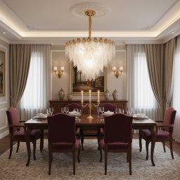 Candelabru din cristal Murano Magno 12xE14, auriu, D60 cm, inaltime reglabila