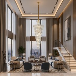 Candelabru din cristal Bellariva, 27xE14, D 60 cm, auriu