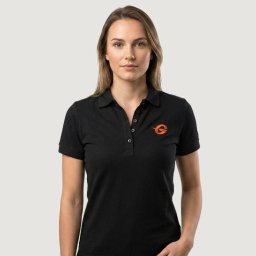 GymBeam Tricou polo pentru femei Black XL