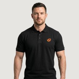 GymBeam Tricou Polo Negru L