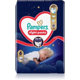 Pampers Night Pants Size 6 scutece de unică folosință tip chiloțel pentru noapte 40 buc