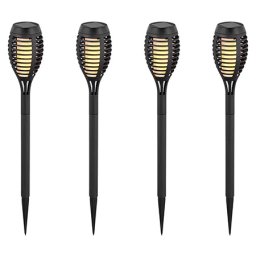 Set 4 corpuri iluminat gradina V-TAC, ip44 3 in 1 efect flacara incarcare solara, SKU-8689