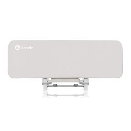Protectie laterala pat, Lionelo, Lora, Pliabila, Sistem de blocare StandSafe, Geanta de transport inclusa, 105 x 45 cm, Bej