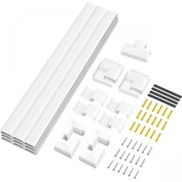 SET canal cablu cu acesorii Logilink, montaj pe perete, 67 piese, 9 x canal 30x15x432mm, plastic, alb, KAB0110