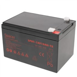ACUMULATOR UPS SPACER 12V / 12Ah, dimensiuni: 152x99x96mm, inaltime+terminal: 101mm, terminal F2(T2), SPBT-12V12AH-T2 (timbru verde 0.5 lei)