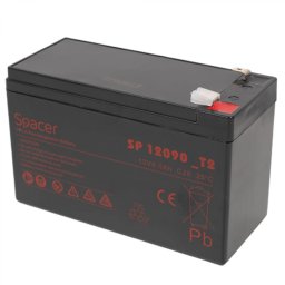 ACUMULATOR UPS SPACER 12V / 9Ah, dimensiuni: 151x66x96mm, inaltime+terminal: 102mm, terminal F2(T2), SP-BAT-12V9AH, SP-BAT-12V9AH (timbru verde 0.5 lei)