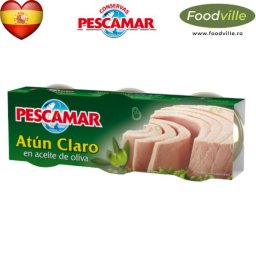 PESCAMAR Ton galben Yellowfin in ulei de masline 3*80 g