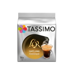 Capsule cafea Tassimo L'OR Cafe Long Classic, intensitate 6, 16 bauturi x 120 ml, 16 capsule