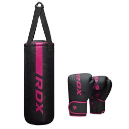 Set Sac de Box RDX F6 2FT KARA Kids + Mănuși 6 OZ - Roz, uni