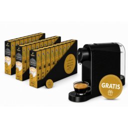Pachet 24 cutii capsule Tchibo Cafissimo Fine Aroma si espressor Tchibo Pure Plus cadou