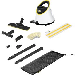 Karcher steam cleaner SC 2 Deluxe EasyFix (white/black, 1,500 watts, with EasyFix floor cleaning set)