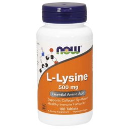 NOW Foods L-Lizină 500 mg 100 tab.
