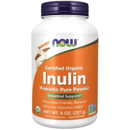 NOW Foods BIO Pudră de inulină prebiotică 227 g