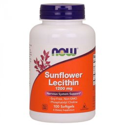 NOW Foods Lecitină din floarea soarelui 1200mg 100 caps.