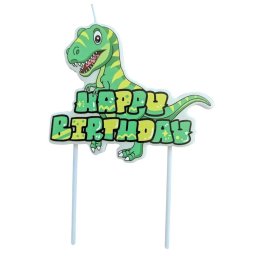 Lumanare tort dinozaur Happy Birthday