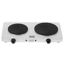 ADLER AD 6520 Plită dupla electric plită 2500W Alb