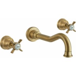 Baterie lavoar perete Bugnatese Princeton bronz antichizat, pipa 190mm