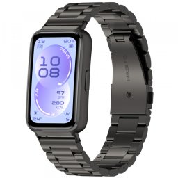 Curea Techsuit W010 pentru Huawei Band 11 / 11 Pro, Neagra