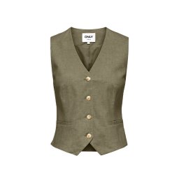ONLY Sacou Onlsiesta S/L Linen Bl Vest Tlr 15374221 17-0618 TCX mermaid
