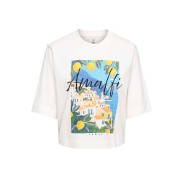 ONLY T-Shirt Onlvega New S/S Vibe Box 15375753 11-4201 TCX cloud dancer/amalfi