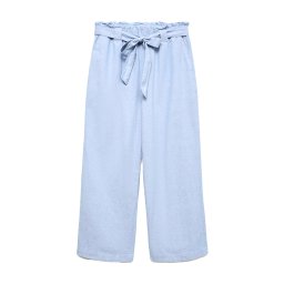 VERO MODA Pantaloni Vmnorma Hw Paperbag Chambray 10346275 C-686505 light blue