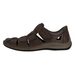 Pantofi barbati, Rieker, 05281-25-Maro, casual, piele naturala, perforati, cu talpa joasa, maro (Marime: 43)