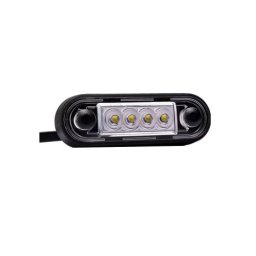 Lampa gabarit LED slim 84x27 mm, alba, 4 LED, montaj bullbar, Fristom FT-073B