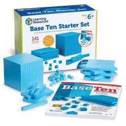 Set cuburi matematice Baza 10 educativ cu carte de activitati, 6+ ani