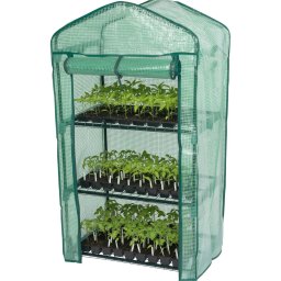 Mini sera de gradina Strend Pro X083 cu 3 rafturi si folie UV