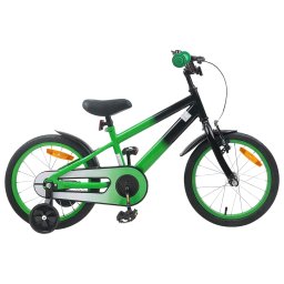 Bicicleta pentru Copii 16 Inci pentru 4-6 ani Verde Negru GartenMobel Dekor