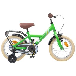 Bicicleta pentru Copii 12 Inci pentru 2-4 ani Verde GartenMobel Dekor