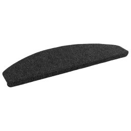 Mochete autocolante pentru scara 15 pcs Negru 80 x 28 x 3,5 cm GartenMobel Dekor