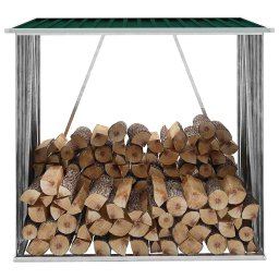 Sopron de lemne gradina, verde, 163x83x154 cm, otel galvanizat GartenMobel Dekor