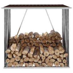 Sopron depozitare lemne, maro, 163x83x154 cm, otel galvanizat GartenMobel Dekor
