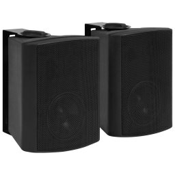 Boxe stereo de perete, 2 buc., negru, 100 W, interior/exterior GartenMobel Dekor