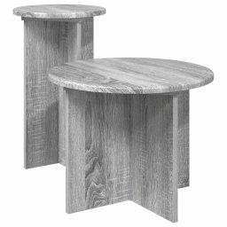 Set masute laterale 2 pcs Sonoma gri Lemn prelucrat GartenMobel Dekor