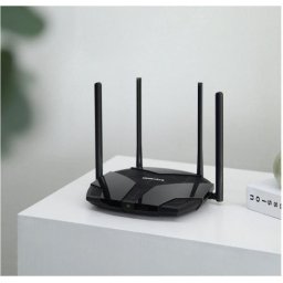 Router wireless Gigabit Mercusys MR80X AX3000 Wi‑Fi 6 Dual-Band negru