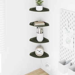Raft suspendat cu raft 4 pcs Verde masliniu 15 x 15 x 2 cm GartenMobel Dekor