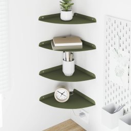 Raft suspendat cu raft 4 pcs Verde masliniu 24 x 24 x 2 cm GartenMobel Dekor