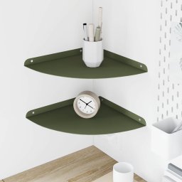 Raft suspendat cu raft 2 pcs Verde masliniu 30 x 30 x 2 cm GartenMobel Dekor