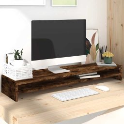 Suport pentru monitor stejar fumuriu 100x24x13cm lemn prelucrat GartenMobel Dekor