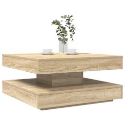 Masuta cafea rotativa 360 grade, stejar sonoma 70x70x34,5 cm GartenMobel Dekor