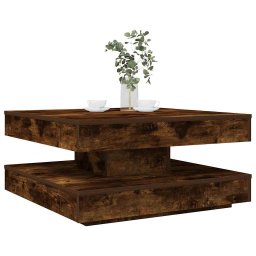 Masuta cafea rotativa 360 grade, stejar fumuriu 70x70x34,5 cm GartenMobel Dekor