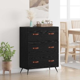 Comoda cu sertare Stejar Negru 69,5 x 34 x 90 cm Lemn prelucrat GartenMobel Dekor